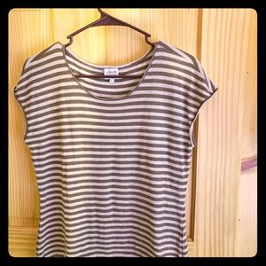 Armani Collezioni Striped Short Sleeve Top